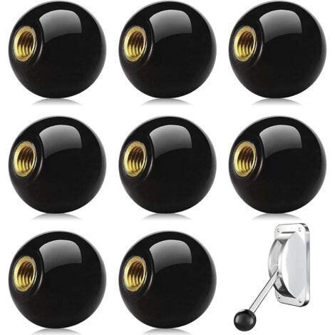 Poignée Boule Ronde, 8pcs Poignée de Boule M8 32 Bouton à Bille en Bakélite avec Bouton de Levier pour Opération de la Machine, Poignées de Rechange (1/5)