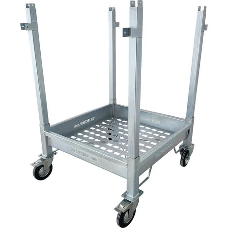 Support Big Bag 1000kg avec roues Support pour la manutention de big-bags, charge utile 1 tonne, galvanisé