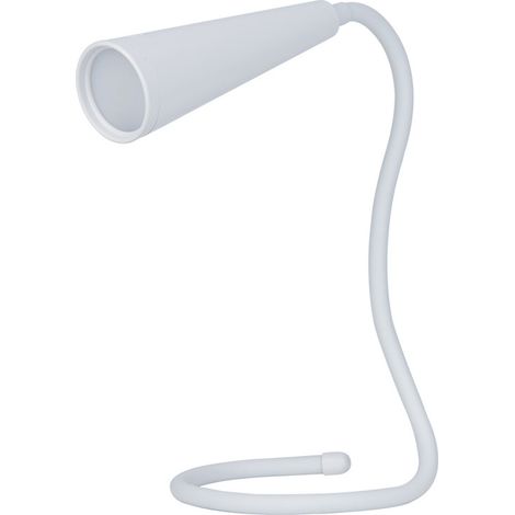 Ortviai Lampe de bureau créative 4 W, rechargeable et secteur, flexible, lumière blanche/chaude, mémoire d'intensité, LJC-198 (1/4)