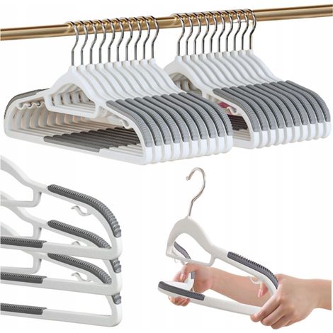 Perchas antideslizantes para ropa, para armarios, resistentes y de primera calidad, 20 unidades. (1/5)