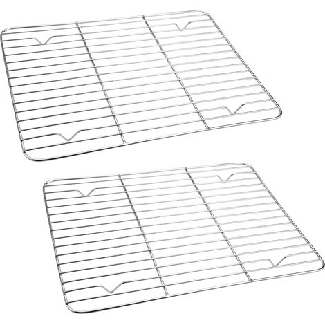 Rejilla De Enfriamiento - Acero Inoxidable 18/8 - 29,3 X 22,3 X 1,5 Cm - Para Hornear Asar Y Enfriar - Set De 2 Unidades (1/5)