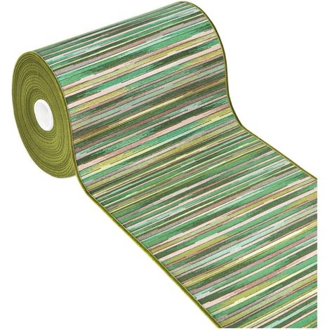 Tapis de Cuisine Texture Plate Coureur Lavable Antidérapant Moderne motif Bamboo Vert - 52x40 cm (1/4)
