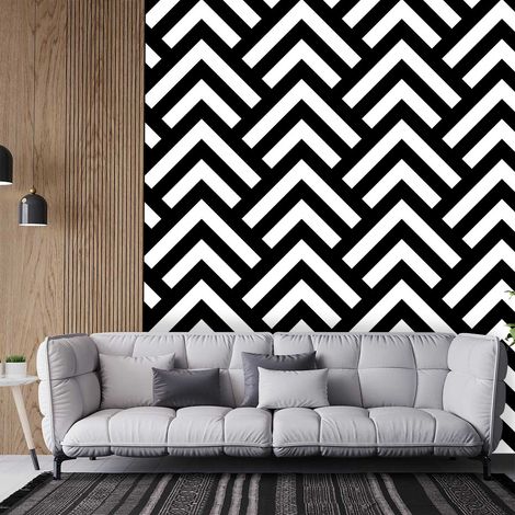 Papier peint graphique zig zag retro papier peint (1/5)