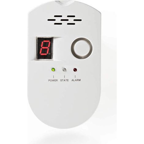 CSPARKV Gasdetektor, LPG/Erdgas/Kohlegas-Lecksucher, Plug-in-Sensormonitor mit akustischem Alarm und LED-Digitalanzeige, brennbares Methan, Propan