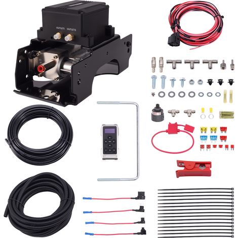 Wireless Universal Dual-path Control Air Suspension Compressor Kit For Campervan (1/5)