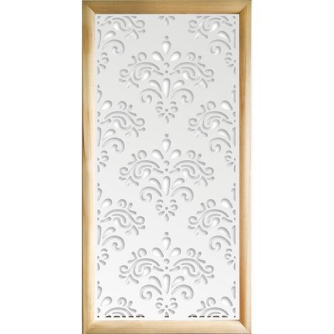 DAMASCO - Modules décoratifs en bois et PVC - Dimension : 73x148 cm - Couleur : blanc