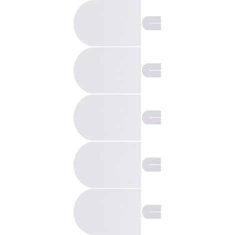 Lot de 5 cartes de table vierges en acrylique transparent en forme de demi-cercle arqué avec base (1/5)