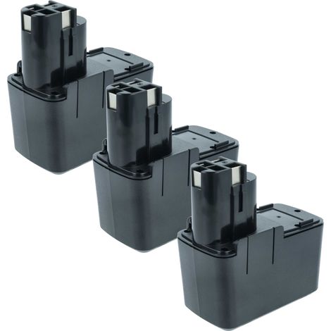 EXTENSILO 3x Batterie compatible avec Bosch PSR 12VES outil électrique (3300 mAh, NiMH, 12 V) (1/5)