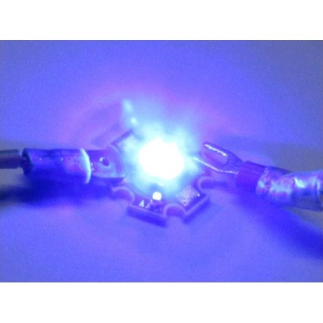 Power Led 1W Colore Blue 3,0-3,4V DC 350mA 20 Lumen Piastra Dissipatore Inclusa 460-470nm