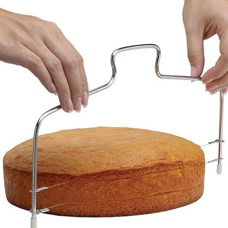 Coupe-Gâteau,Réglable Double Fil 32 cm Trancheuse de Gâteau (1/5)