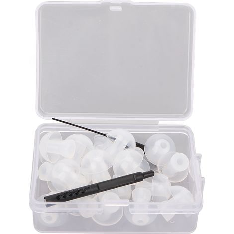 Amplificateur Auditif Embouts Oreille en Silicone, Brosse de Nettoyage pour Prothèse Auditive, Accessoires avec Étui de Rangement, Lot de Pièces de Rechange pour Confort Auditif (1/5)