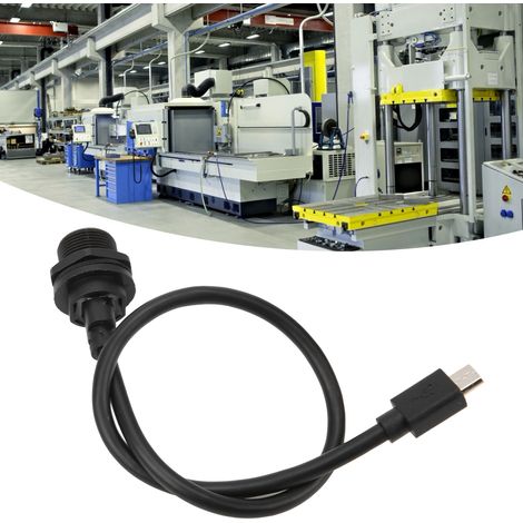 Wasserdichter USB-Anschluss E10MC-TF-F/MC-AM, Micro-USB-Buchse/Stecker mit Platine und rückseitigem Stecker, 1 m Kabel. (1/5)