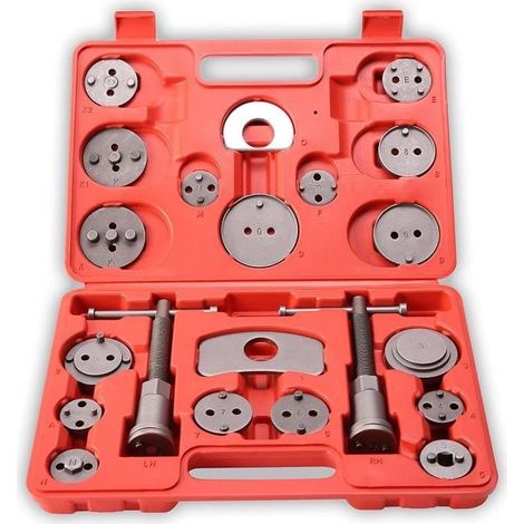 Coffret repousse piston d'étriers de freins pour remplacement de disque Outil et adaptateurs , Set de 21 pièces (1/4)