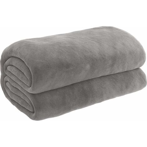 Couverture lestée grise, avec housse, 138 x 200 cm, 6 kg, en tissu