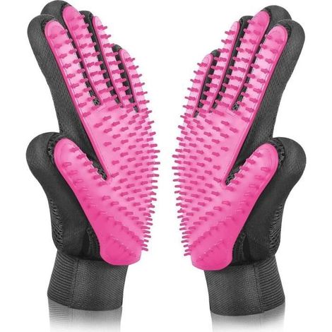 Gants de Toilettage - ANIMAUX HEUREUX - 261 Pointes - Confortables - Polyvalents - Taille Unique (1/4)