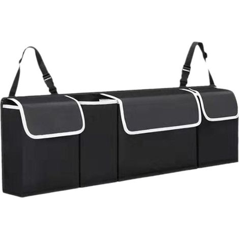 Sollbry Organizador de maletero de coche, con 4 bolsillos y correa ajustable para SUV MVP, tela Oxford impermeable. (1/4)