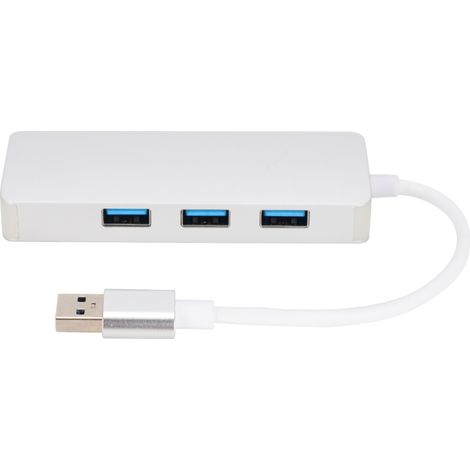 Adattatore AV digitale multiporta, realizzato in lega di alluminio con protezione dalle interferenze elettromagnetiche (EMI), interfaccia HDMI con supporto per risoluzione 1920x1080P, hub USB a 3 port