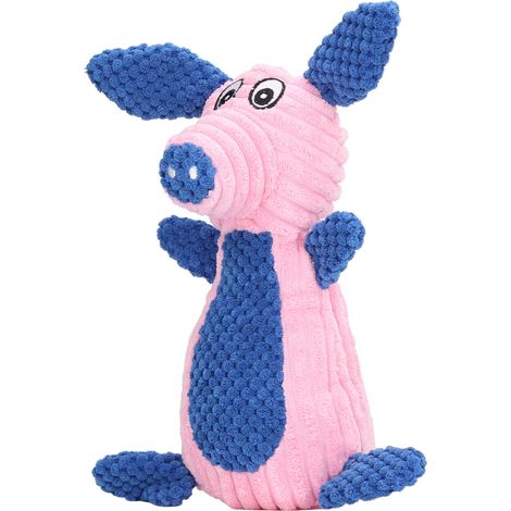 Quietschendes Hundespielzeug, tolles, bissfestes, interaktives Welpen-Beißspielzeug, Plüschtier-Schwein (1/5)
