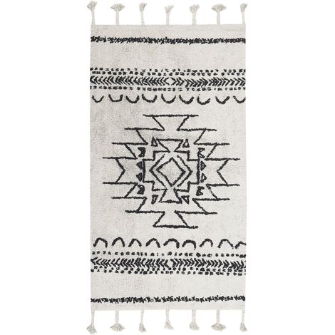 Rug KHOURIBGA Off-White 80 x 150 cm Cotton (1/5)