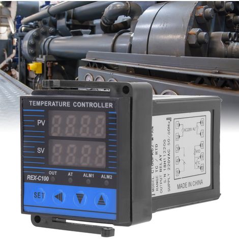 Digitaler Temperaturregler mit intelligentem, hochempfindlichem Relaisausgang REX-C100 0-400℃ (1/5)