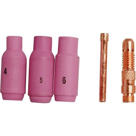 Set de buses et d´embouts 1,6 mm pour la soudure WIG - TIG 5 pièces