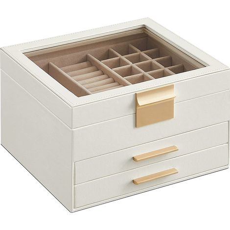 Weißer Schmuckkästchen-Organizer (1/5)