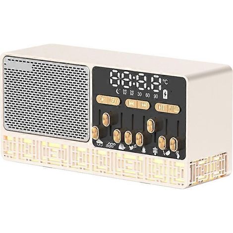 Kabelloser Bluetooth-Lautsprecher mit 8 natürlichen Klängen zum Einschlafen, FM-Radio, Musikplayer, Wecker, TF-Kartenleser und USB-Audioplayer. (1/5)