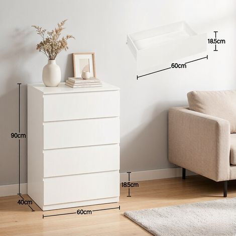Table de nuit minimaliste, commode à tiroirs, meuble de rangement chambre, console d'appoint couloir, meuble cuisine (lot table de chevet seule) (1/5)