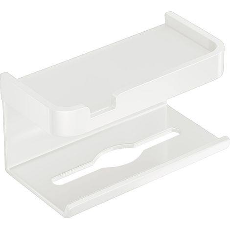 Support Adhésif Pour Papier Toilette Avec Étagère - Acier Inoxydable - Murale - Pour Salle De Bain - 1 Pièce (1/5)