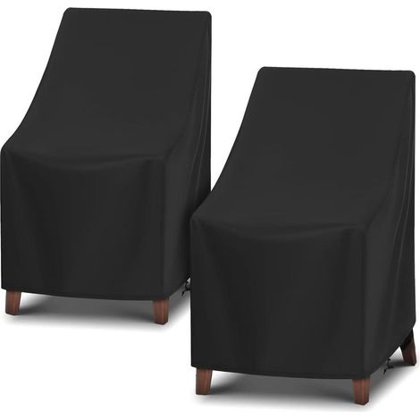 Sollbry 2pièces Housse de Chaise de Jardin Exterieur Empilable,Housse de Protection Fauteuil de Jardin,Tissu Oxford 210D Imperméable,Anti-UV/Pluie,120x80x65cm (1/5)