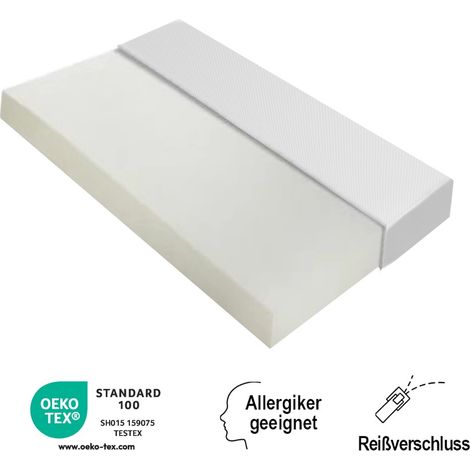Matelas 90x200 cm H3 confortable ergonomique respirant durable certifié Oeko-Tex couvre-lit antidérapant avec poignées pour un sommeil sain (1/5)