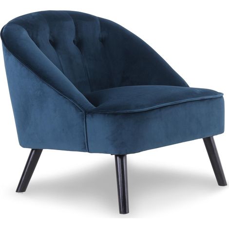 Fauteuil Ioan Velours Bleu