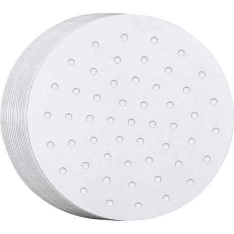 200 feuilles de papier sulfurisé pour friteuse à air chaud, accessoires pour friteuse à air chaud, papier de cuisson rond pour dim sum et cuisson vapeur
