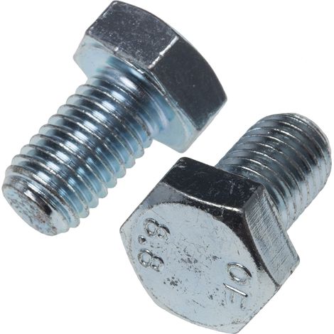 Vis à tête hexagonale, Acier Passivé, zinc, M12 x 20mm ( Prix pour Sachet de 50 )