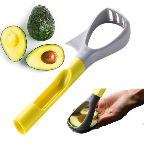 Outil Avocat - Coupeur Diviseur Écraseur Trancheur 5-en-1 - Pour Avocat Kiwi Pomme Pêche - 1 Pièce (1/5)