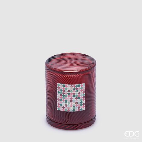 EDG Enzo De Gasperi Candela con Coperchio H 11 Cm D 9  Cm Berry Fruit