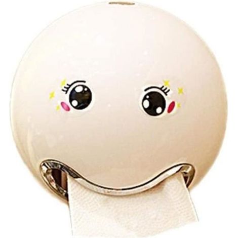 Tissue Distributeur de papier toilette rond innovant étanche, Blanc (1/4)