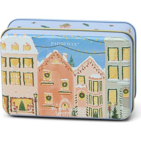 Paddywax Candela Natalizia in Latta "Christmas Village" – Pan di Zenzero e Vaniglia (141 g)