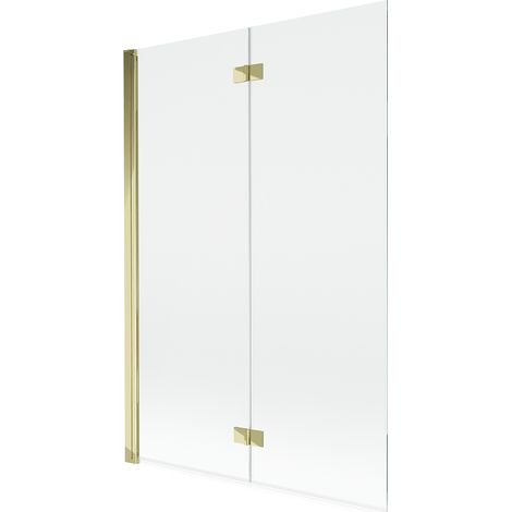 Mexen Mist parete doccia 2 ante sinistra 120 x 150 cm, trasparente, oro - 8A9-120-002-50-00-L (1/5)