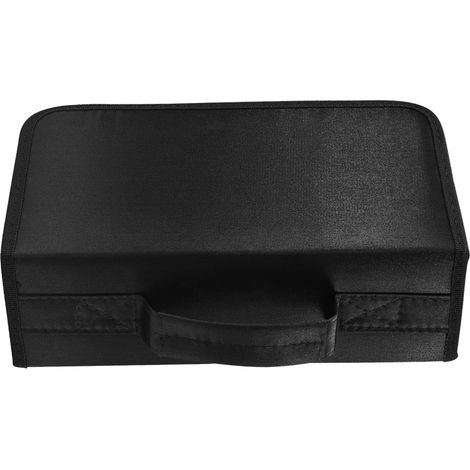 Custodia per CD, capacità 128 CD/DVD in tessuto mercerizzato con cerniera protettiva, organizer portatile per dischi da viaggio in auto.
