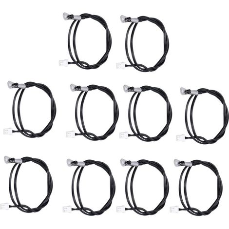 10 Capteurs de Température NTC Thermistor avec Connecteurs à Œillet et Câble de 500mm, 5K B3470 (1/5)