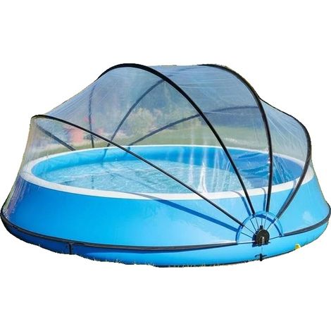 Poolkuppel, UV-Schutz, langlebiges PVC-Material, WEISS (1/2)