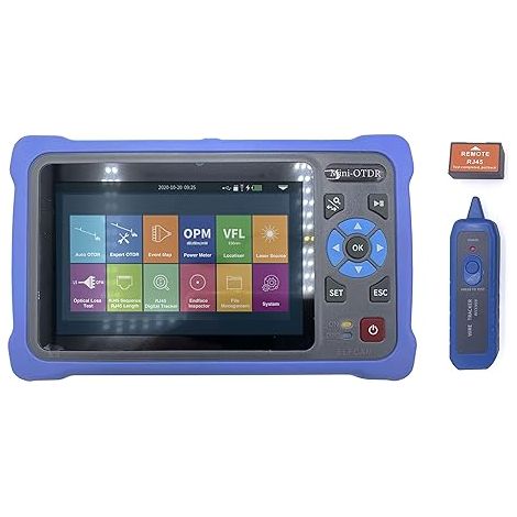 Elfcam – OTDR 4-en-1 portable pour FTTH – Monomode 1310nm/1550nm – Puissance 26dB/24dB – Écran tactile 4,3' – Tests jusqu'à 100km - ELF-5800 (1/5)