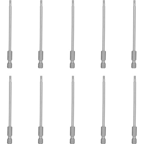 Lot de 10 embouts magnétiques 2,5 mm en acier allié, tige hexagonale 1/4 pouce, accessoires de vissage (1/5)