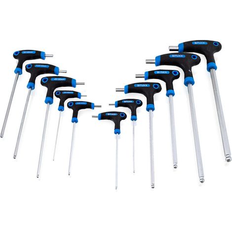 11 tlg. Innen Sechskant T Schraubendreher Set Steckschlüsselsatz Schraubenzieher Quergriff 2 - 10mm Satz