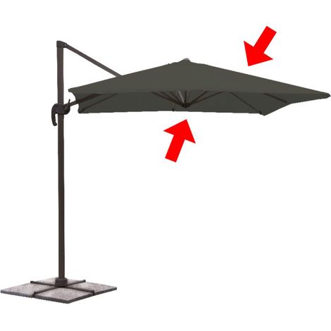 Housse de rechange pour parasol Deluxe ecru 3x4