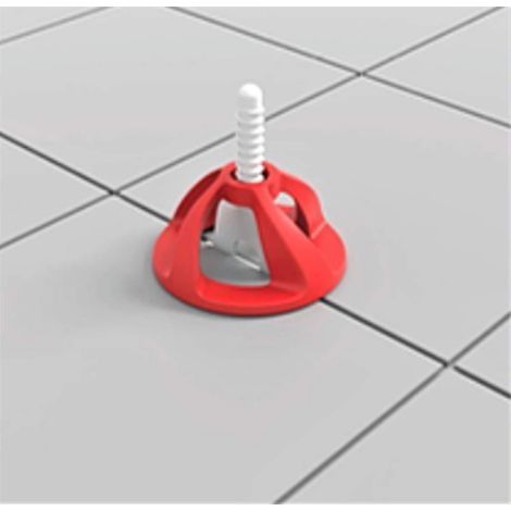 Croisillons carrelage autonivelant 2 mm 100 clips + 100 cadrans réutilisables Shaffer pro système nivellement à visser Kit niveleur carrelage aide à la pose de carreaux pour pose Sols/murs, avec (1/4)
