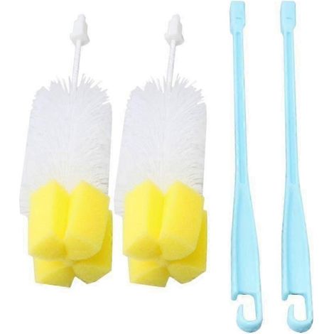 Brosse pour urinoir et bassin de lit avec poignée amovible (lot de 2 kb) (1/3)