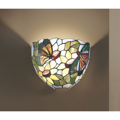 Applique Tiffany Vetro Multicolor Fantasia 1 Luce E27 (1/2)