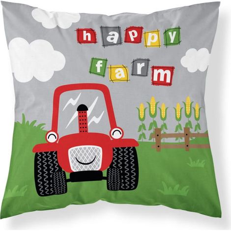 Federa per cuscino per neonato 40x40 Tractor Farm COTONE